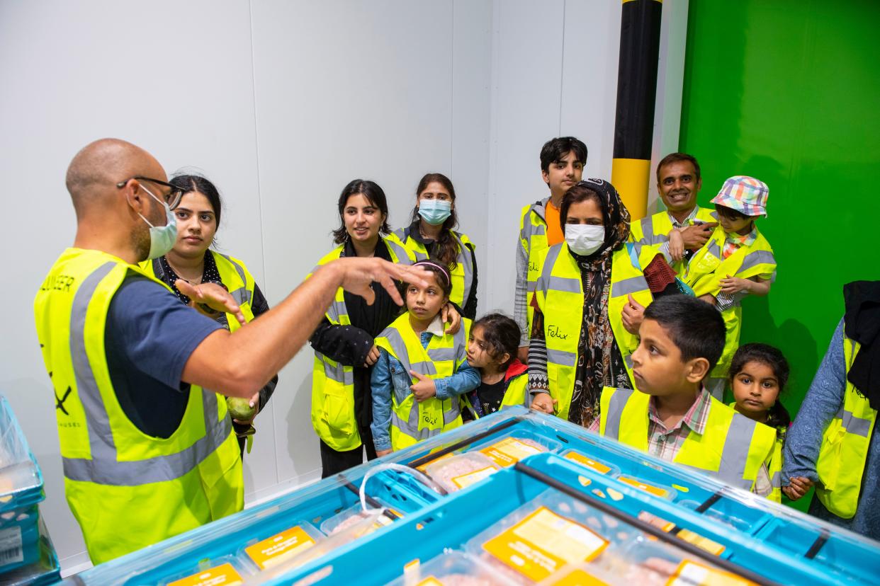 The Felix Project welcomed guests including Ledley King and Melissa Hemsley to their new depot and kitchen in East London (Lucy Young)