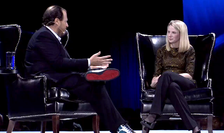 Marissa Mayer Marc Benioff