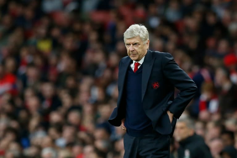 Arsenal's manager Arsene Wenger watches from the touchline at the Emirates Stadium in London on October 22, 2016