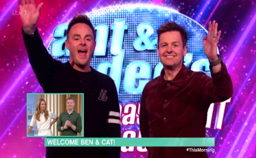 Cat Deeley and Ben Shephard's 1st day presenting This Morning replacing Holly and Phil. 11/3/2024
Ant and Dec wish the new duo luck