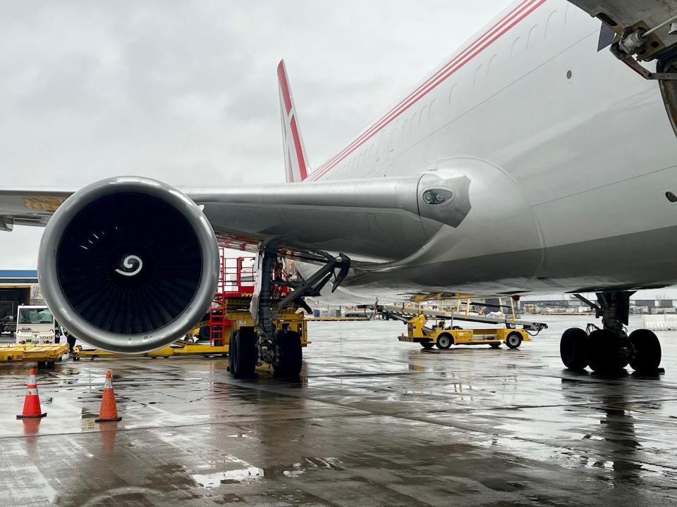 ABX converted Boeing 767-300 freighter tour at New York-JFK airport in January.