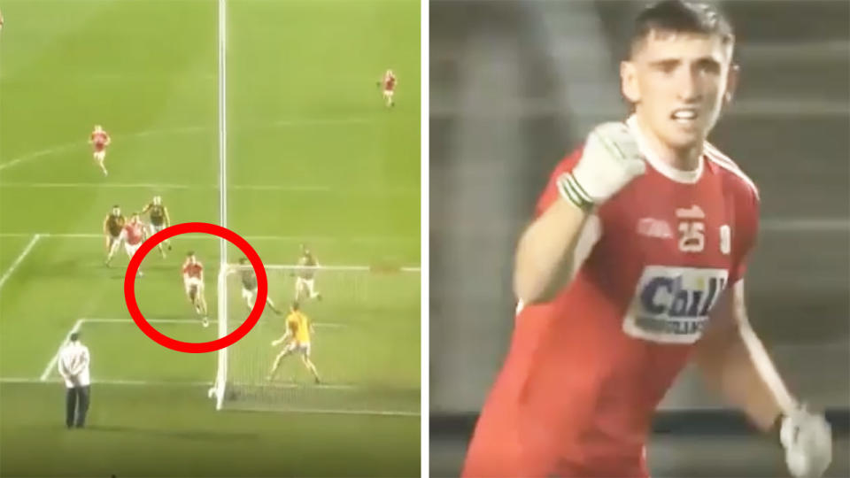 Collingwood AFL player Mark Keane kicked a match-winning goal for Cork in their Gaelic clash with Kerry.