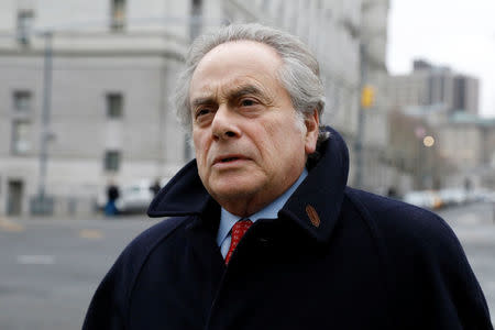 Attorney Benjamin Brafman arrives for a hearing for his client, former drug company executive Martin Shkreli, at the U.S. District Court for the Eastern District of New York in Brooklyn, New York City, U.S., February 23, 2018. REUTERS/Brendan McDermid