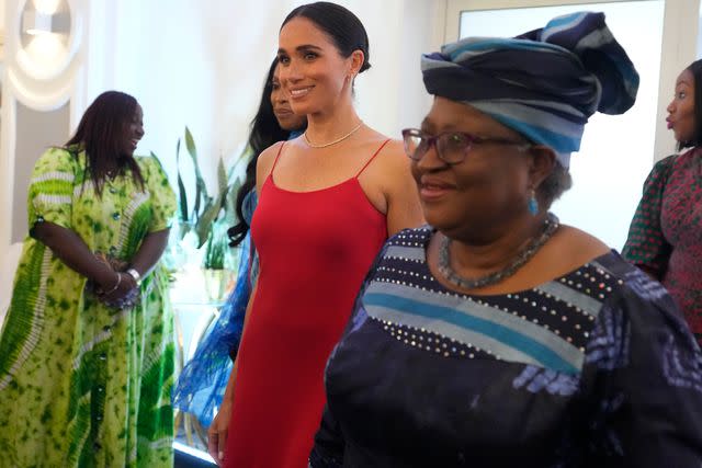<p>AP Photo/Sunday Alamba</p> Meghan Markle attends panel in Nigeria on May 11, 2024