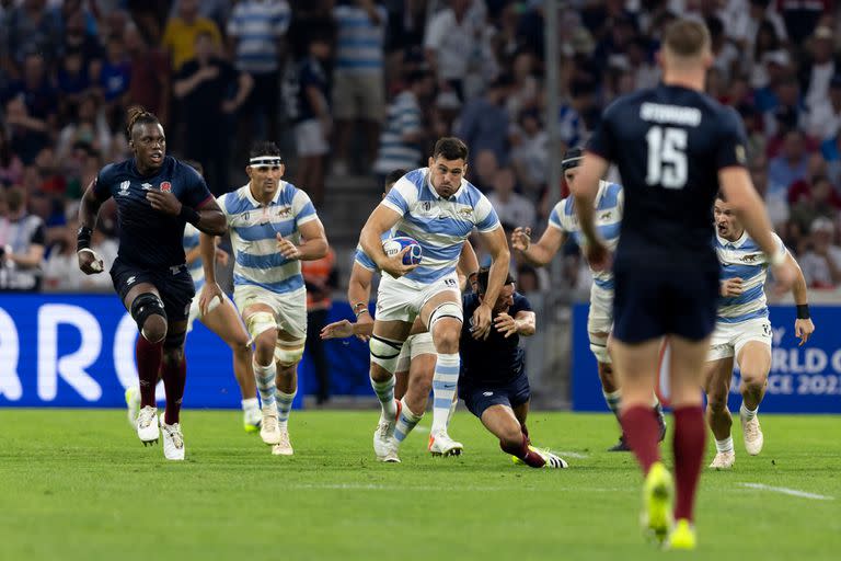 Guido Petti sumó buenos minutos en los Pumas frente a Inglaterra