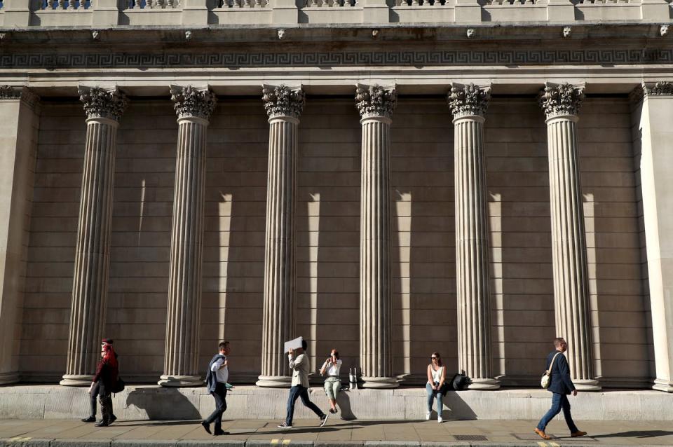 The Bank of England raised fears of a recession last week   (PA Archive)