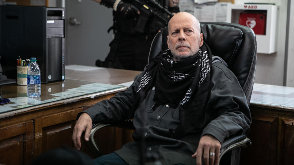 Bruce Willis stars as the leader of a mercenary gang in Deadlock. (Spirit Entertainment/Sky)