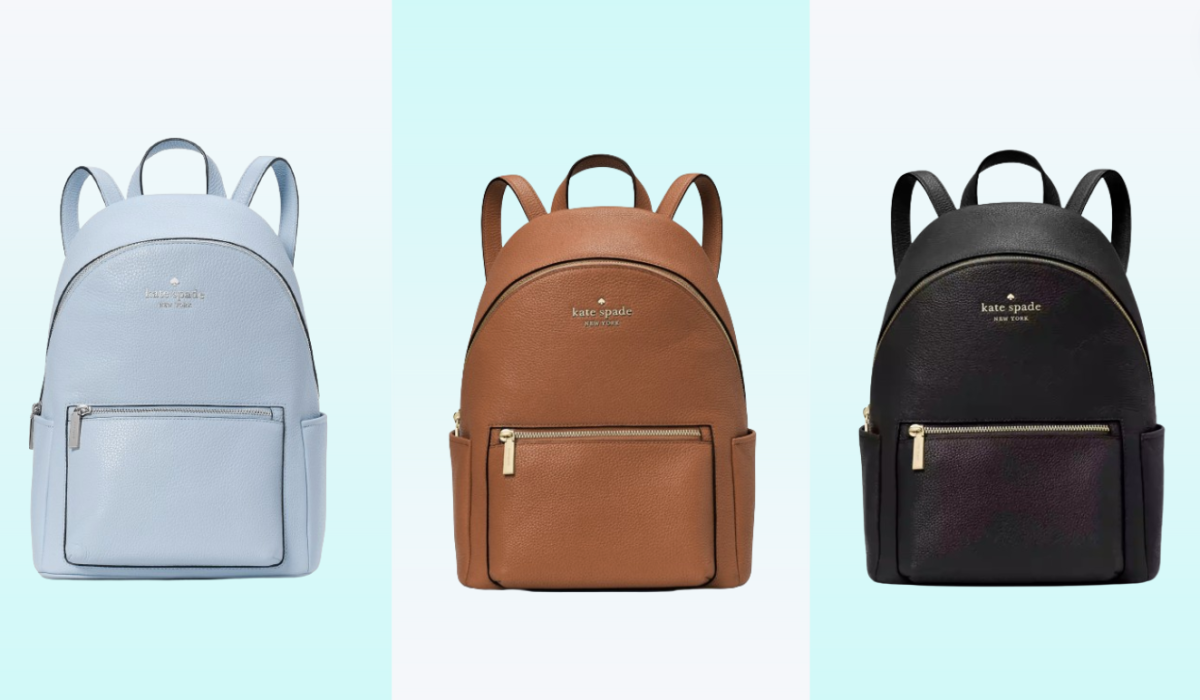 #This classic Kate Spade leather backpack is more than 70% off right now