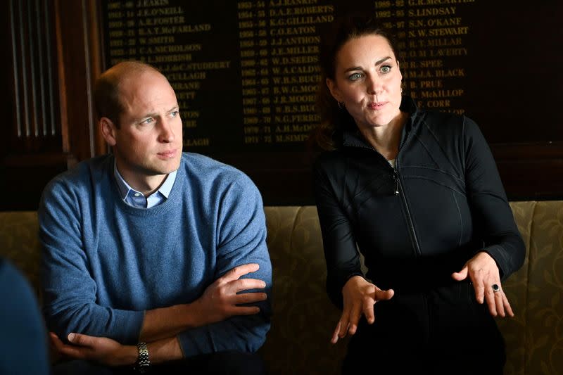 FILE PHOTO: The Duke and Duchess of Cambridge visit the City of Derry Rugby Club, in Londonderry