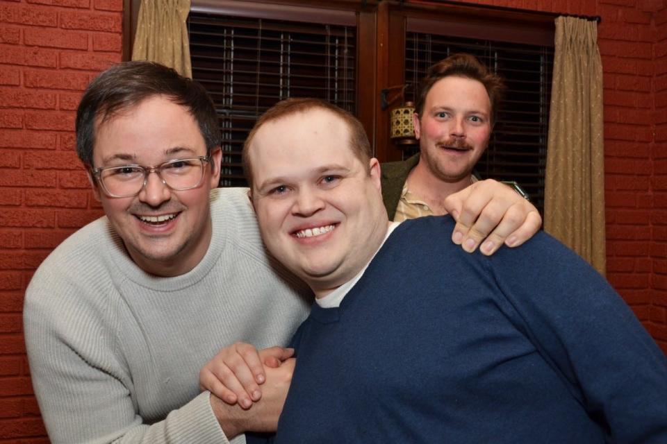 Filmmakers Alexander Jeffrey (left) and Paul Peterson (right) with the star of their new documentary "You Have No Idea" Evan James (center). The film will have a special screening at the Robinson Film Center on Wednesday, Jan. 11.