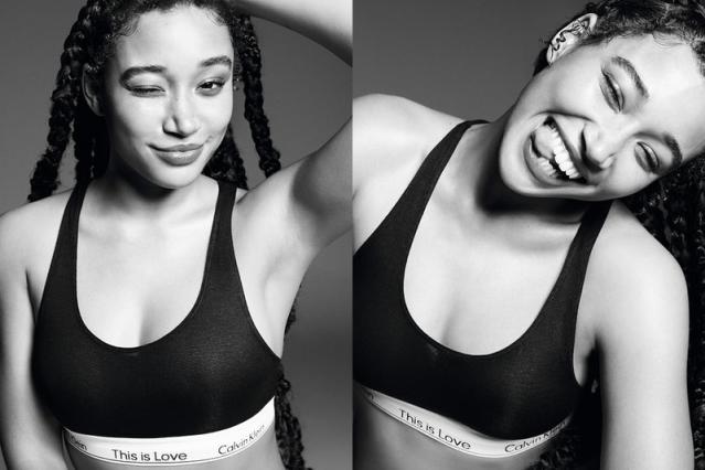 Steal: Amandla Stenberg's Calvin Klein In the Desert Party Calvin Klein Modern  Cotton Exposed Logo Bralette, Boy Shorts and Reebok White Leather Classic  Sneakers – Fashion Bomb Daily