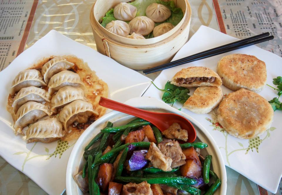 At Chou's Kitchen, prepare for a fascinating trip to Dongbei, the Manchurian region in northeast China, where the emphasis is on wheat, not rice. So you’ll see snacks like the irresistible beef pies, green onion pancakes and fresh-made dumplings filled with pork, shrimp and chives.