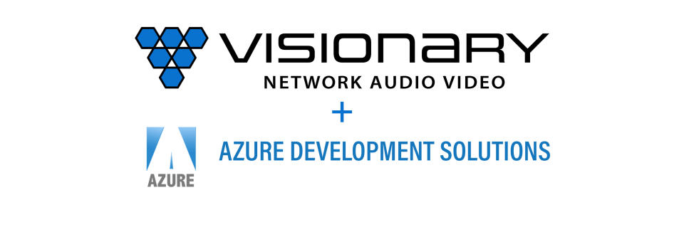 The logos of Visionary and the recently acquired IPTV company Azure.