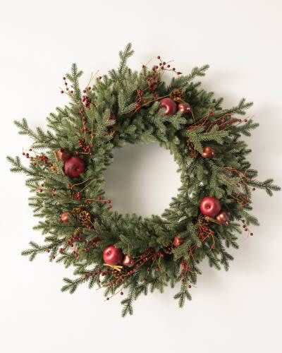 <p><strong>Balsam Hill</strong></p><p>balsamhill.com</p><p><strong>$229.00</strong></p><p>Get the flavors of the season with this Christmas wreath decked out in an assortment of apples, berries, and cinnamon sticks.</p>