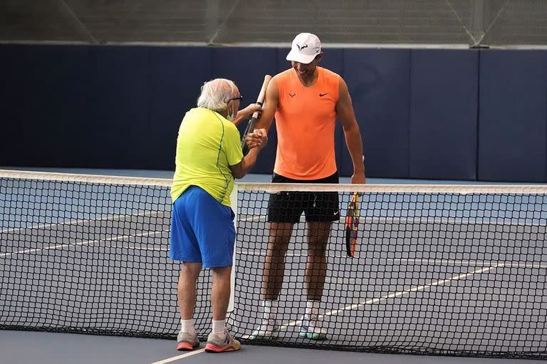 Leonid Stanislavskyi  y Rafael Nadal, felices tras la experiencia