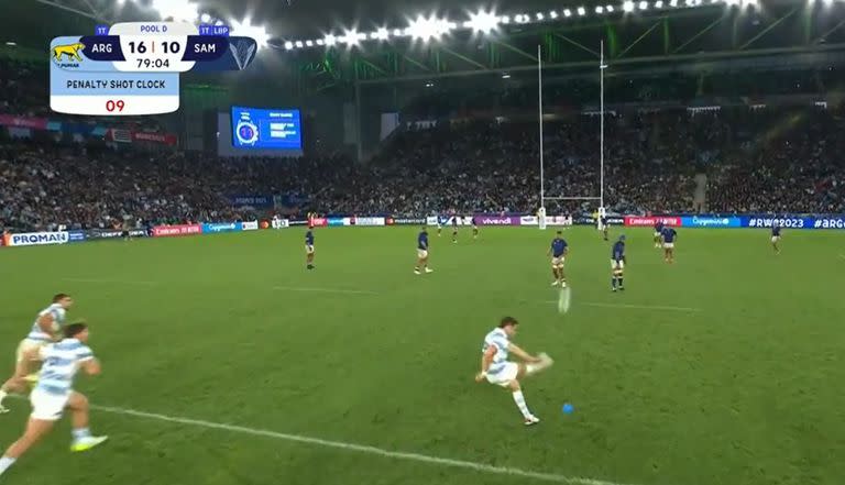 Ya salió la patada de Nicolás Sánchez para sellar el 19-10 final de los Pumas sobre Samoa