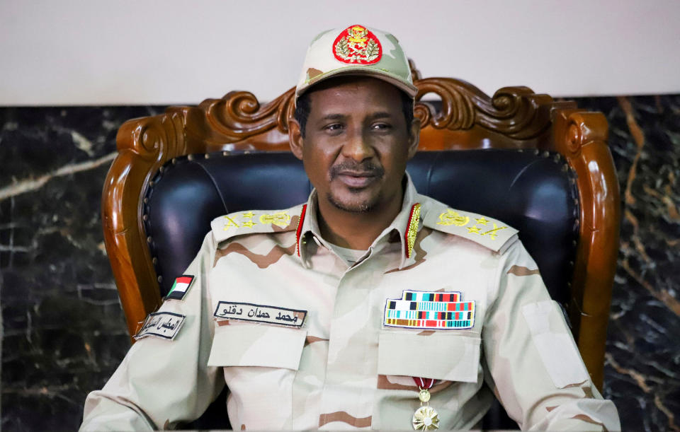 General Mohamed Hamdan Dagalo attends the signing ceremony of the agreement on peace and ceasefire in Juba, South Sudan on Oct. 21, 2019.<span class="copyright">Samir Bol—Reuters</span>