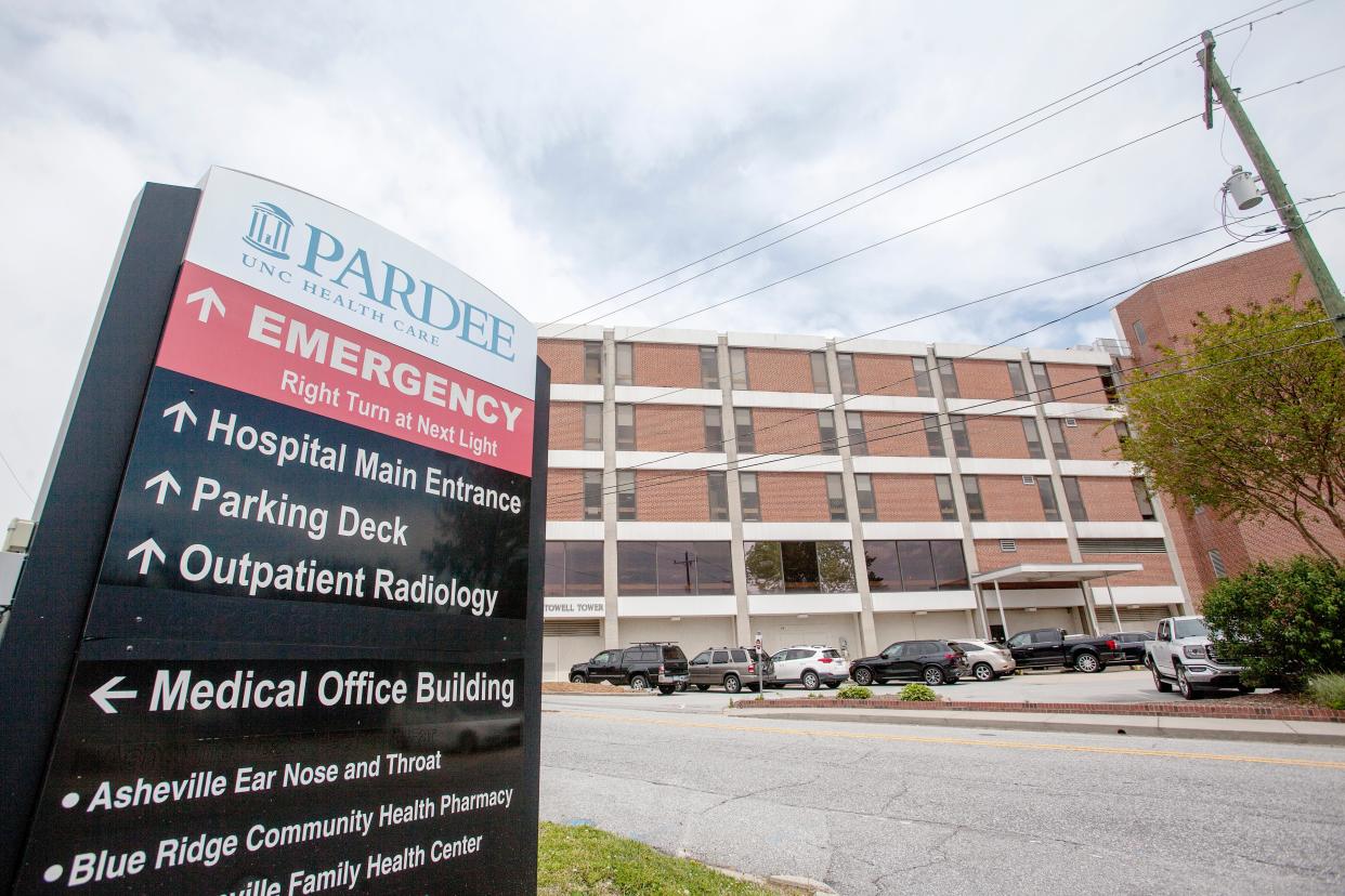 Pardee Memorial Hospital in Hendersonville April 29, 2021.