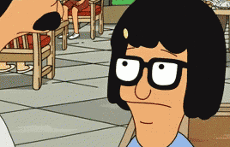 Tina from "Bob's Burgers" cringes