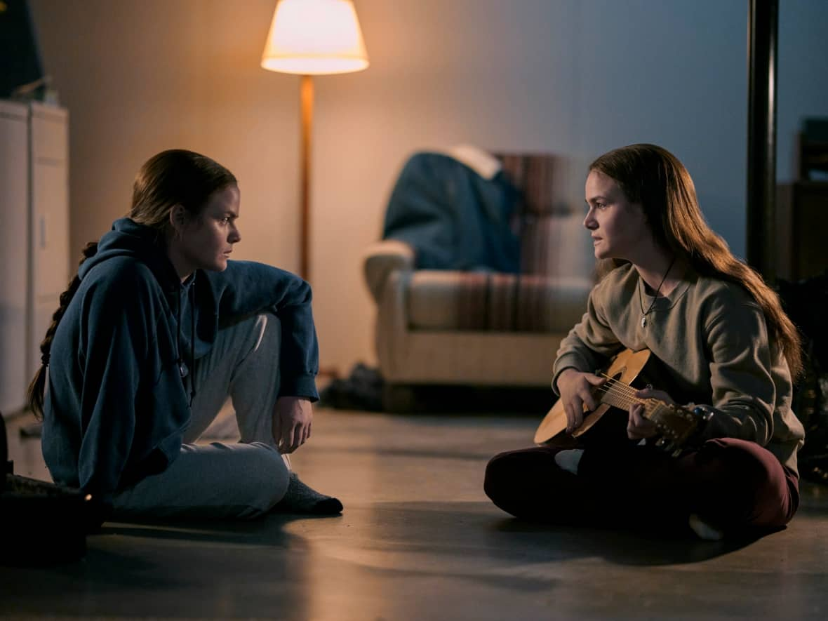 Real-life sisters Railey and Seazynn Gilliland play 15-year-old versions of Tegan and Sara Quin, respectively, in the new TV series High School. (Michelle Faye/Amazon Freevee - image credit)