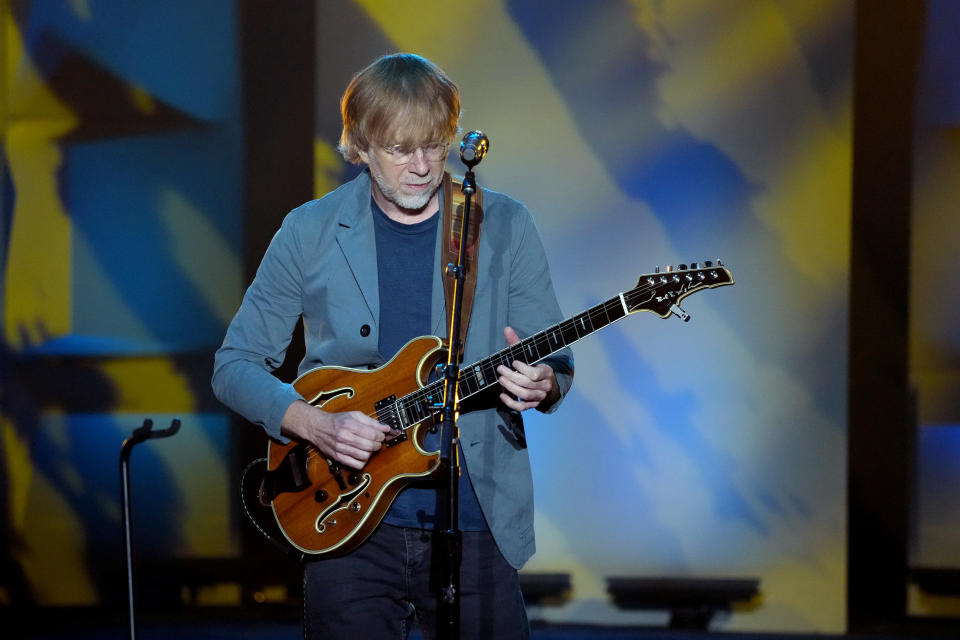 NEW YORK, NEW YORK - JUNE 13: Trey Anastasio performs onstage during the 2024 Songwriters Hall of Fame Induction and Awards Gala at New York Marriott Marquis Hotel on June 13, 2024 in New York City. (Photo by Bennett Raglin/Getty Images  for Songwriters Hall Of Fame)