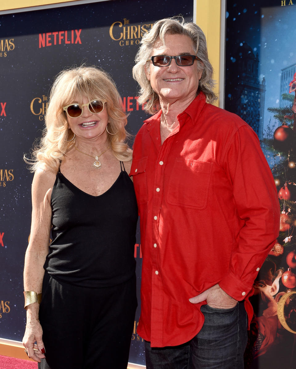 Goldie Hawn and Kurt Russell attend the premiere of Netflix's 'The Christmas Chronicles' at Fox Bruin Theater on November 18, 2018 in Los Angeles, California. (Photo by Axelle/Bauer-Griffin/FilmMagic)