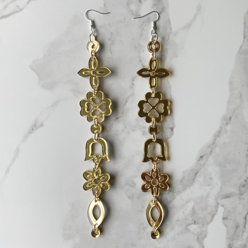 Medicine Florals Earrings in gold. Price on request. (Photo: Indi City)