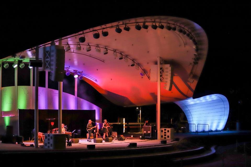 The SunPunchers onstage at a soft opening for the Scottsdale Civic Center East Bowl amphitheater in September.