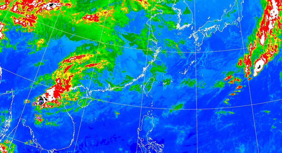 今（10日）東北季風影響，北部及東北部天氣仍涼。（圖取自中央氣象署網站）