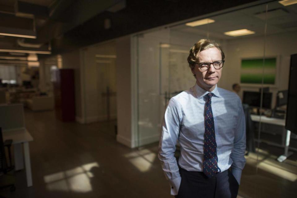 Alexander Nix in the company’s Fifth Avenue office. Wylie recalls Nix saying: ‘You’re going to leave, but we’re going to be in the White House’ (Joshua Bright /Washington Post)
