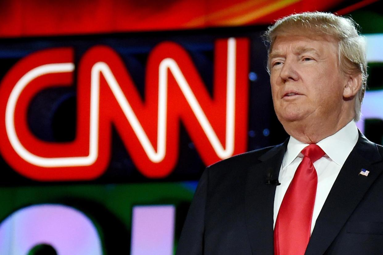 Picture: Republican presidential candidate Donald Trump is introduced during the CNN presidential debate at The Venetian Las Vegas on December 15, 2015 in Las Vegas, Nevada/: Ethan Miller/Getty Images