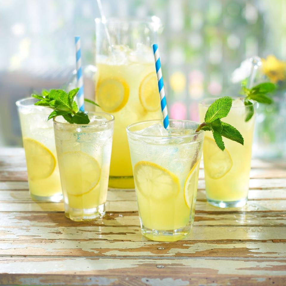 <p>Limoncello, gin and fresh lemons combined with soda water make a cocktail that is perfect for al fresco entertaining. </p><p><strong>Recipe: <a href="https://www.goodhousekeeping.com/uk/food/recipes/a32139164/limoncello-collins/" rel="nofollow noopener" target="_blank" data-ylk="slk:Limoncello Collins;elm:context_link;itc:0;sec:content-canvas" class="link ">Limoncello Collins</a></strong></p>