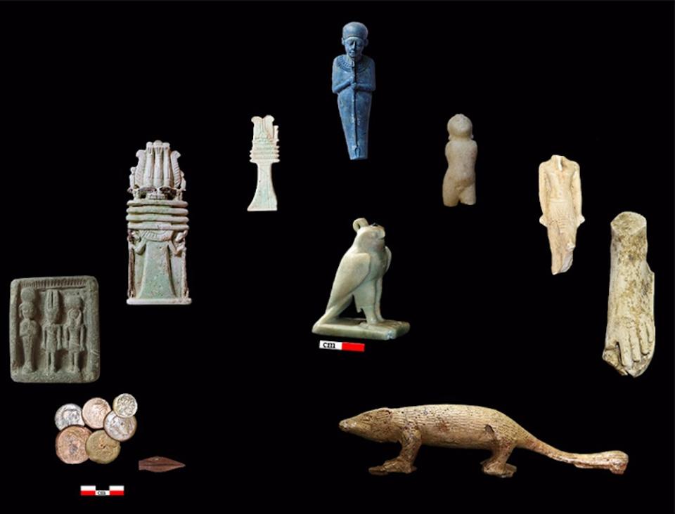 Artifacts found in the Temple of Buto in Egypt