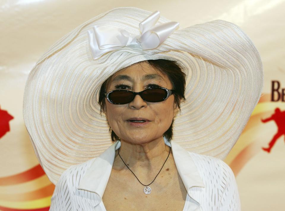 LAS VEGAS - JUNE 30:  Yoko Ono, widow of The Beatles' John Lennon, arrives at the gala premiere of 