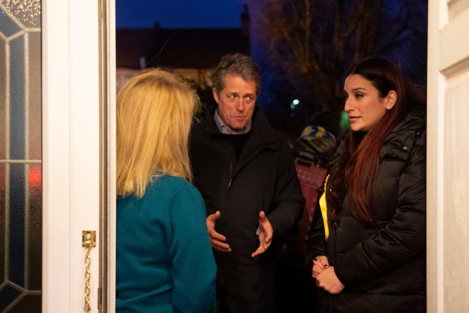 Luciana Berger with Hugh Grant (PA)