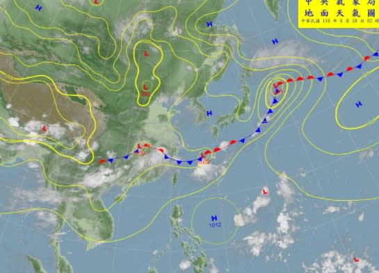 明起受太平洋高壓影響，高溫炎熱，7月下旬颱風接近的機率將會增高。（圖／翻攝自氣象局）