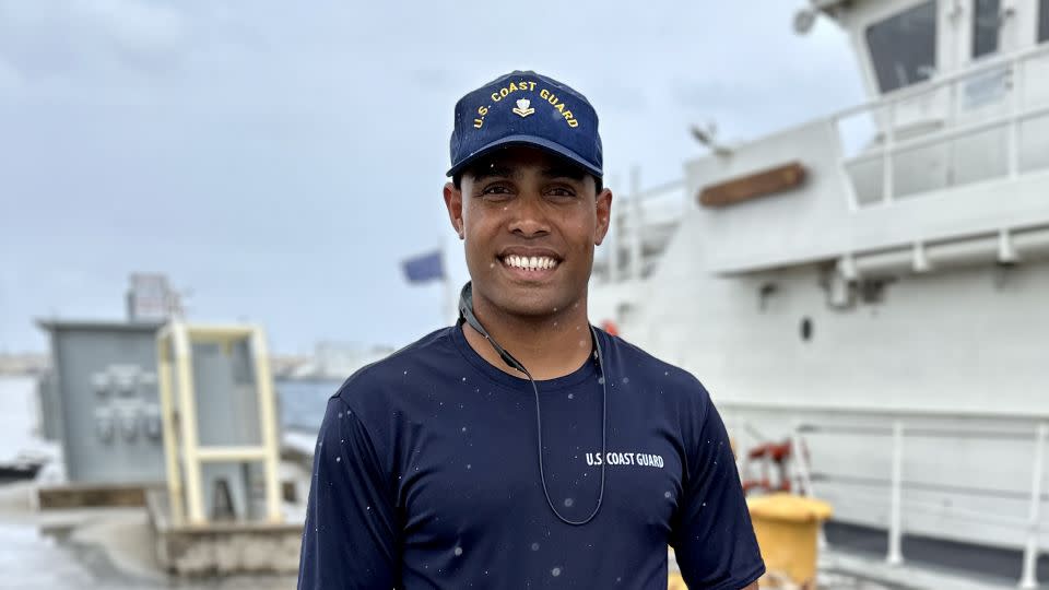 U.S. Coastal Petty Officer 2nd Class Eugene Halishlius is from Micronesia.  - U.S. Coast Guard Forces Micronesia