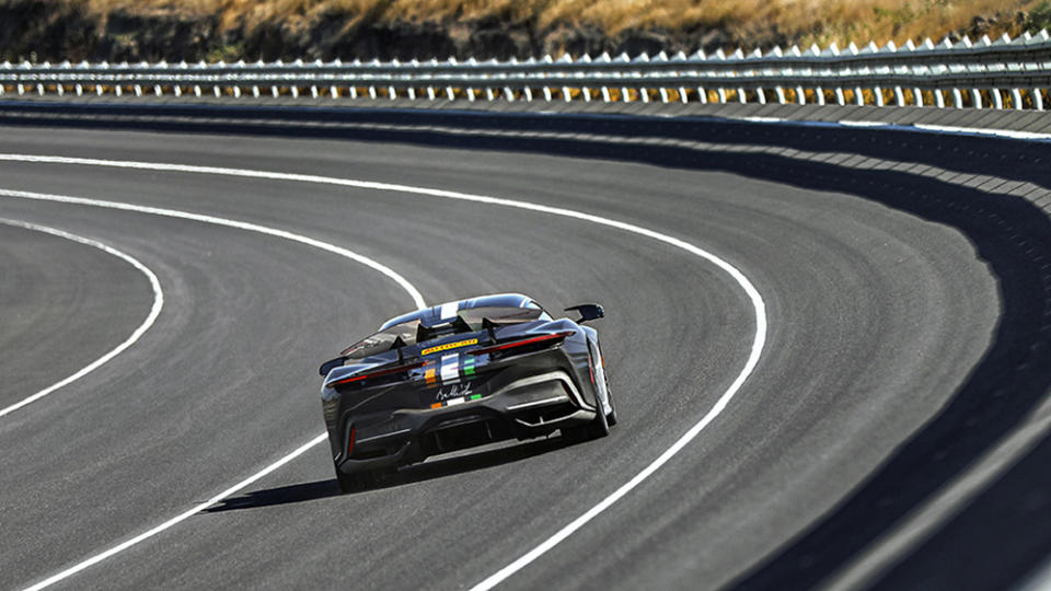 The record-setting Pininfarina Battista from the back