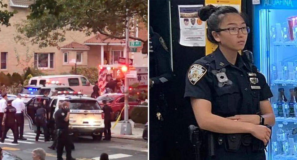 New York police officer Yvonne Wu has been charged after she shot her ex-girlfriend and her new partner. Source: NBC2/NY Post