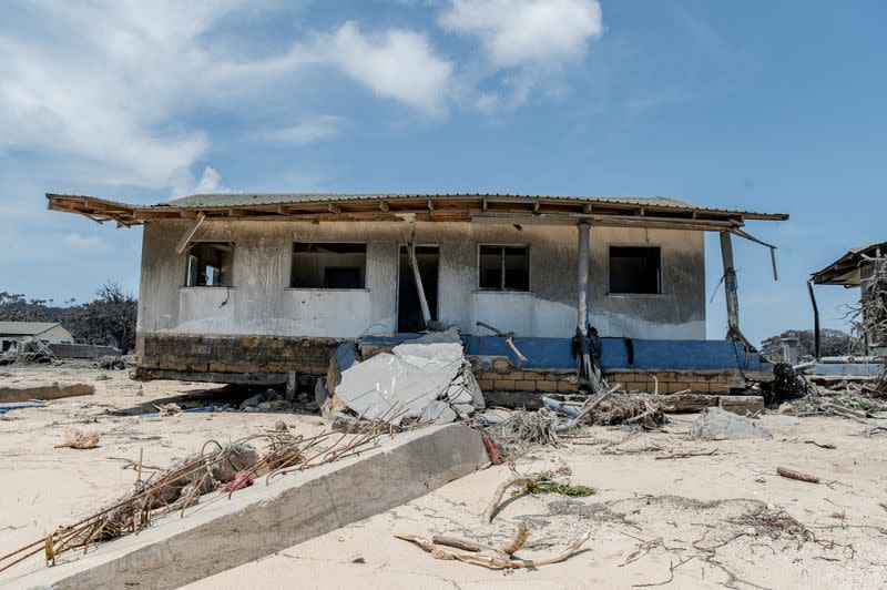 FILE PHOTO: Aftermath of volcanic eruption and Tsunami in Tonga