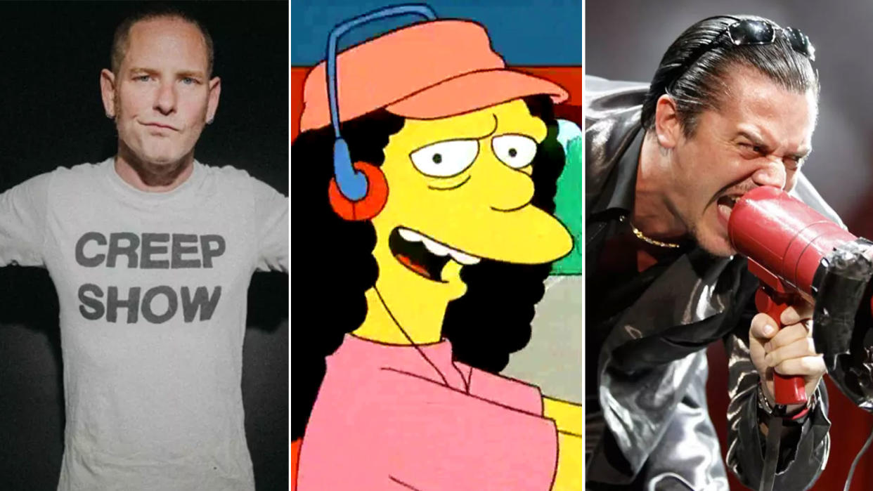  Corey Taylor, Otto from The Simpsons and Mike Patton  