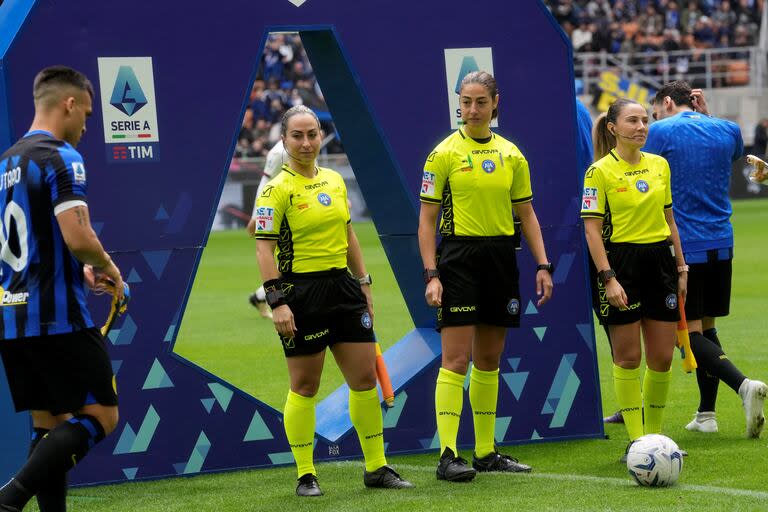 Tres mujeres a cargo de la terna arbitral en la Serie A: un hecho histórico para el Calcio