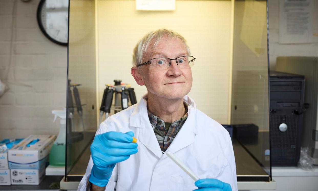 <span>‘We must find a way to live in balance with species’: Andrew Cunningham at work at the Zoological Society of London.</span><span>Photograph: David Levene/The Guardian</span>