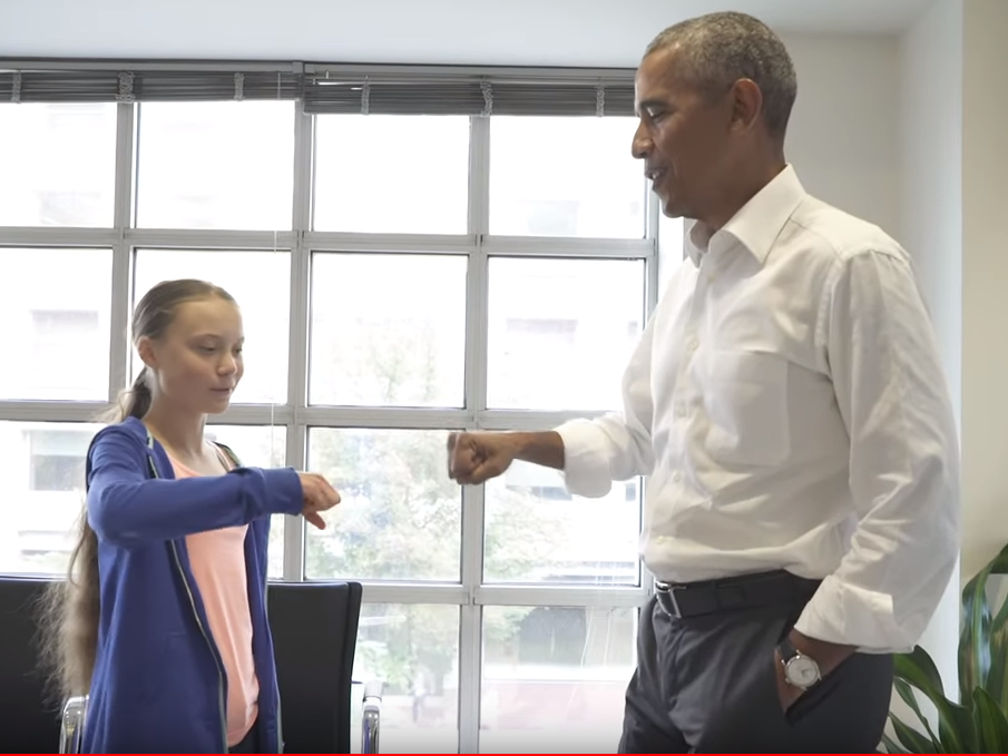 Swedish climate activist Greta Thunberg met with former US president Barack Obama: Obama Foundation