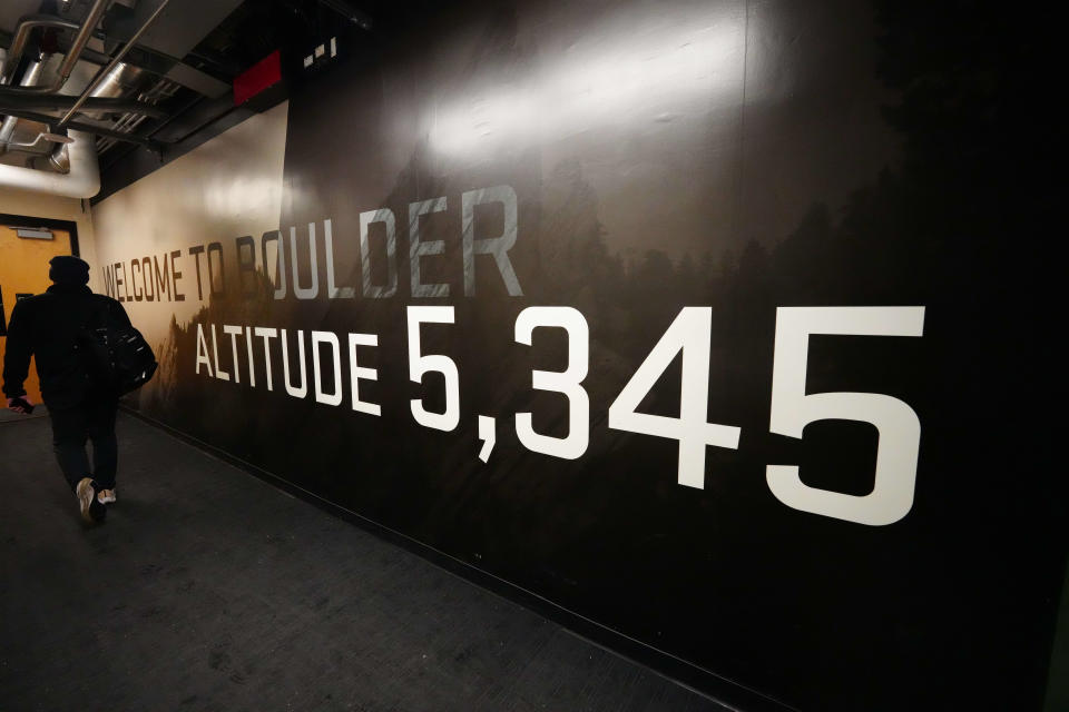 Feb 23, 2023; Boulder, Colorado, USA; General view inside of the Coors Events Center prior to the game between the <a class="link " href="https://sports.yahoo.com/ncaaw/teams/usc/" data-i13n="sec:content-canvas;subsec:anchor_text;elm:context_link" data-ylk="slk:USC Trojans;sec:content-canvas;subsec:anchor_text;elm:context_link;itc:0">USC Trojans</a> against the Colorado Buffaloes. Mandatory Credit: Ron Chenoy-USA TODAY Sports