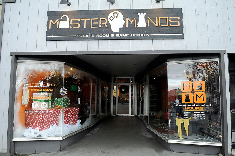 Masterminds Escape Room & Game Library is located at 33 W. Main St., Ashland. In addition to the escape room, the facility offers puzzle walls, ghost hunt investigations and tabletop roleplaying games.