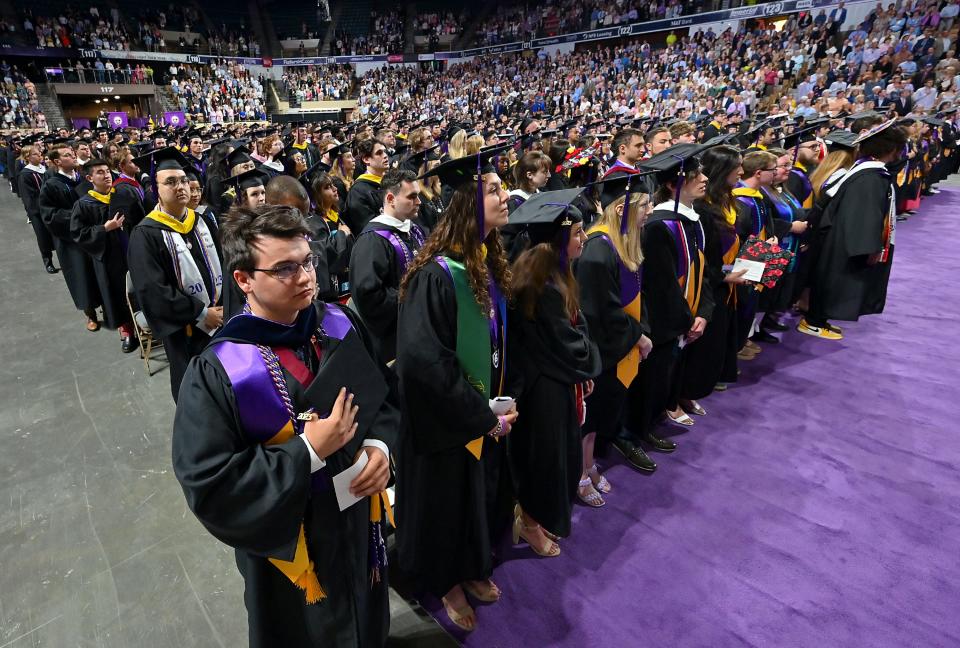 The College of the Holy Cross held its 177th graduation ceremony Friday morning at the DCU Center.