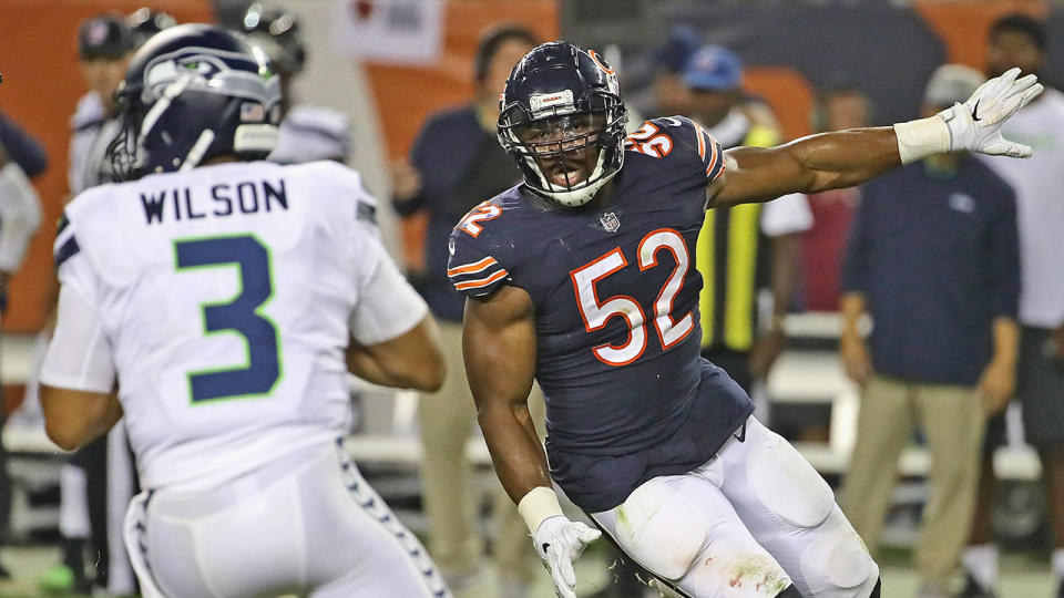 Khalil Mack was instrumental in the Chicago Bears win over the Seattle Seahawks. Pic: Getty