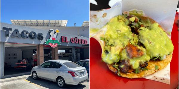 “Tacos El Güero” en Tecate decepciona por su taco de adobada pequeño y salado