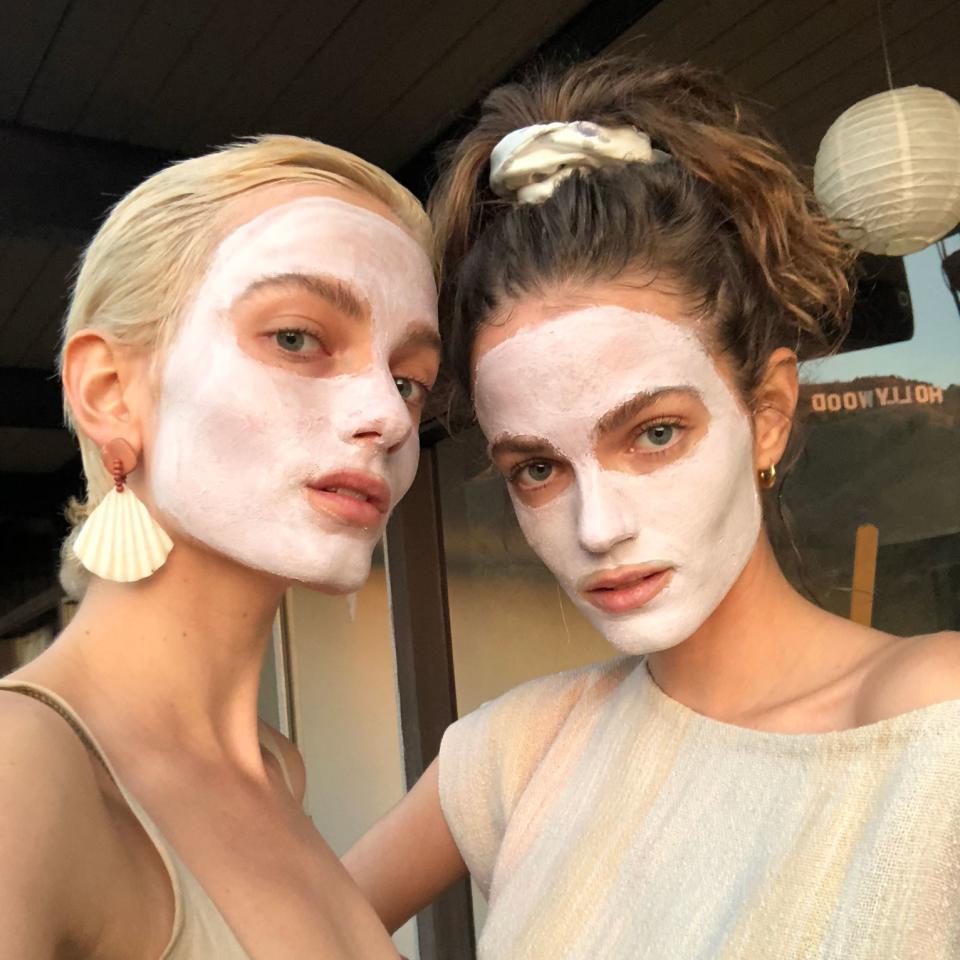 For their return to the limelight, the Say Lou Lou sisters enlisted the help of the latest and greatest face masks.